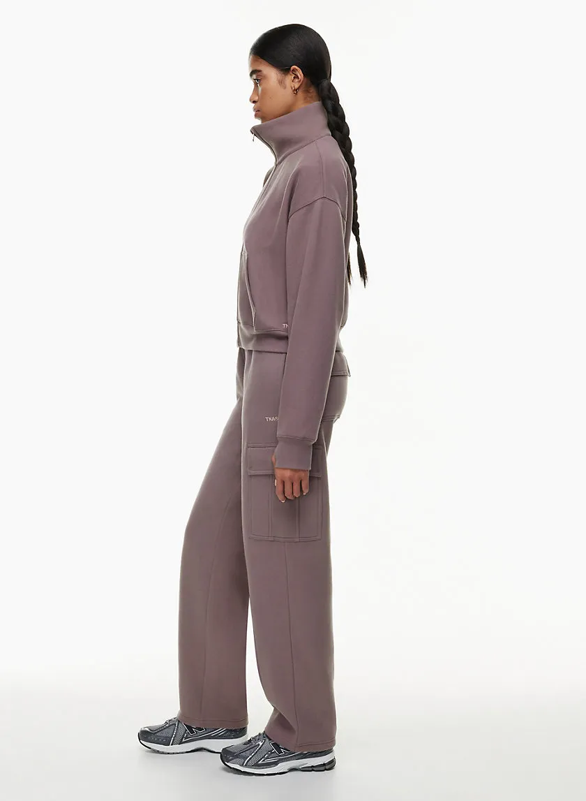 cozy fleece boyfriend boxy zip-up sweatshirt