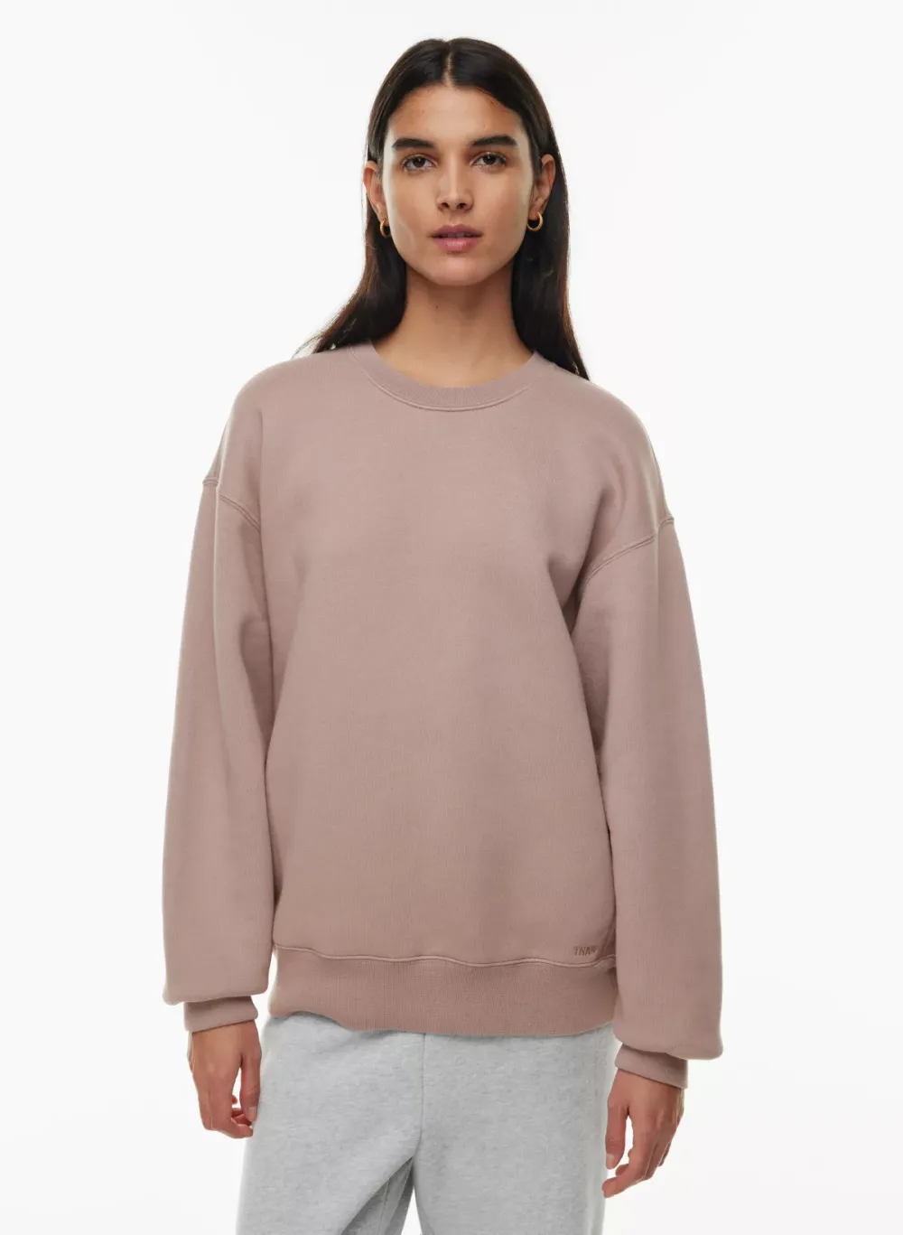 bubble fleece boyfriend crew sweatshirt