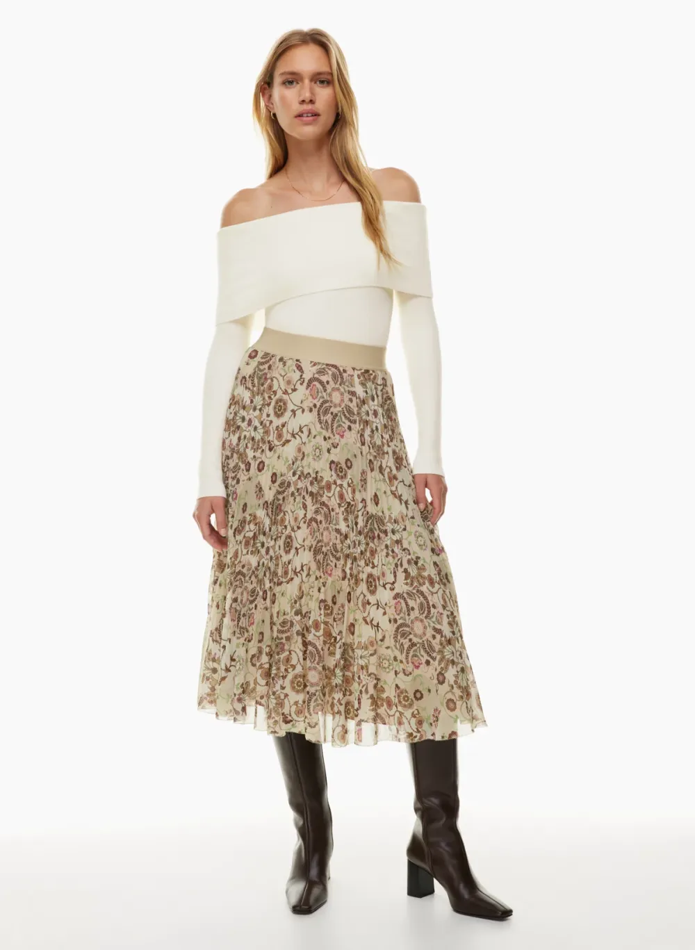 new twirl pleated skirt