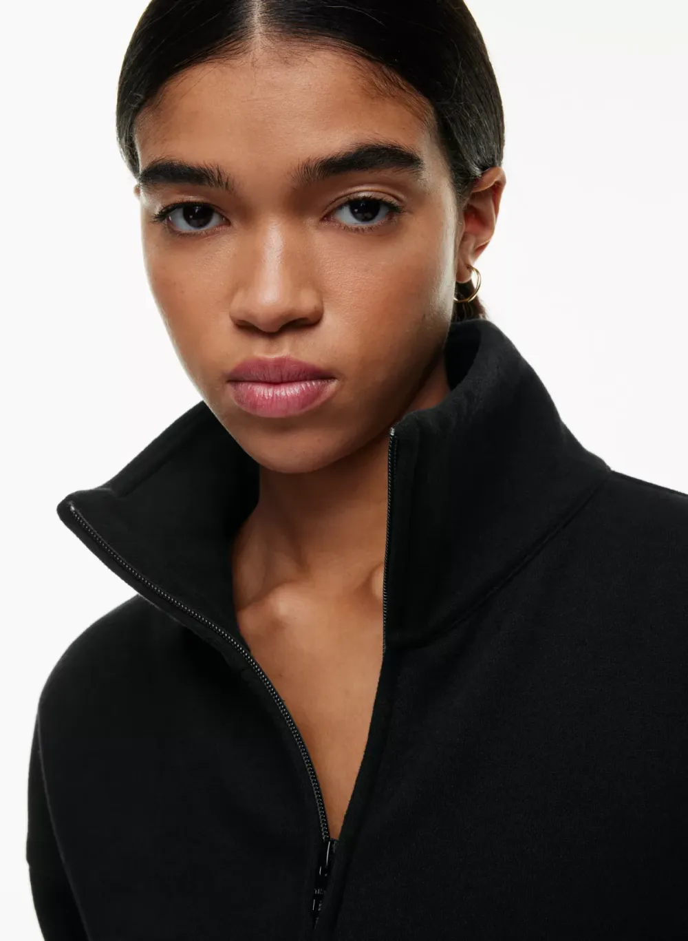 cozy fleece boyfriend boxy zip-up sweatshirt