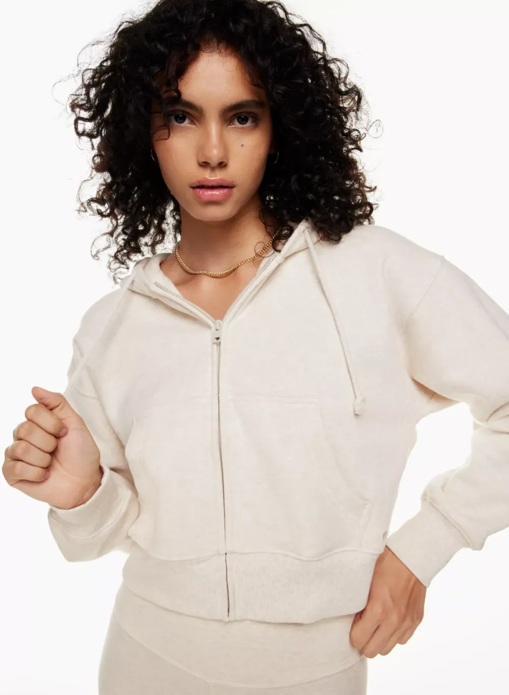 cozy fleece boyfriend boxy zip hoodie