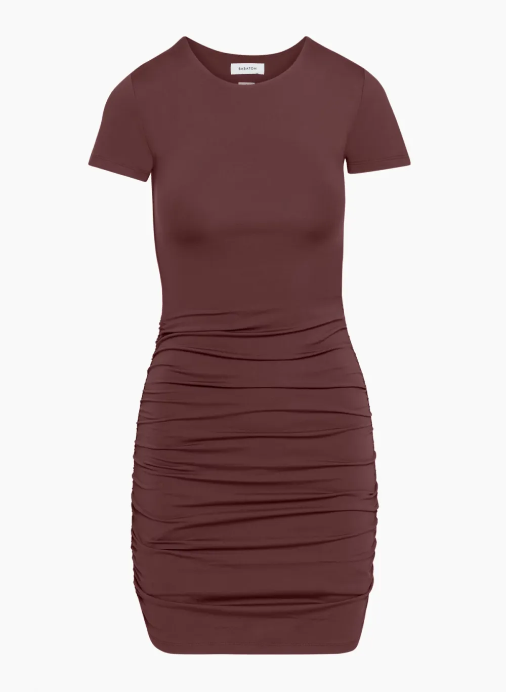 contour ruched mini dress