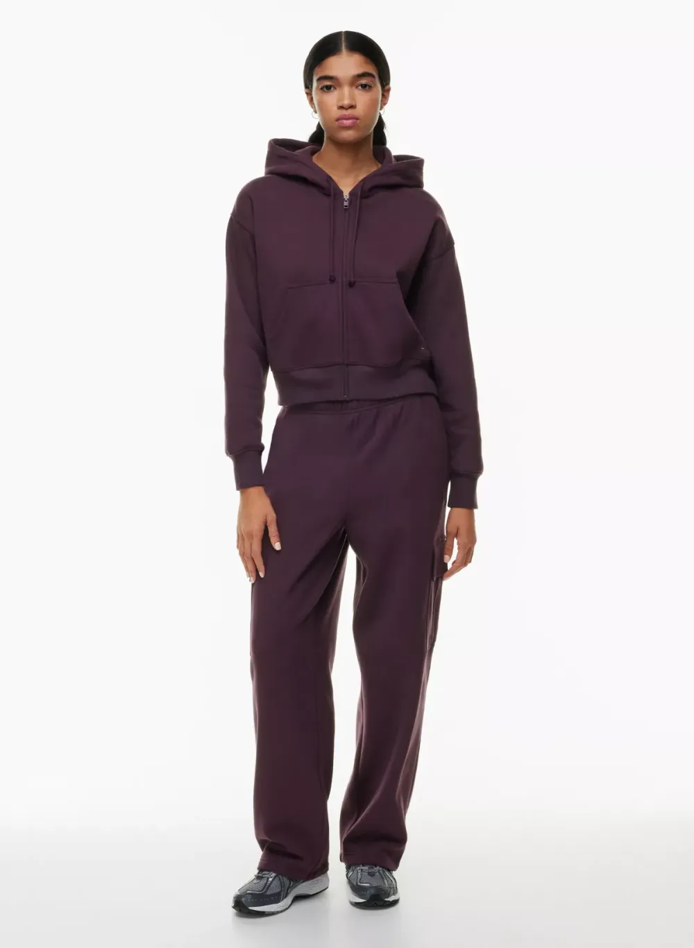 cozy fleece boyfriend boxy zip hoodie