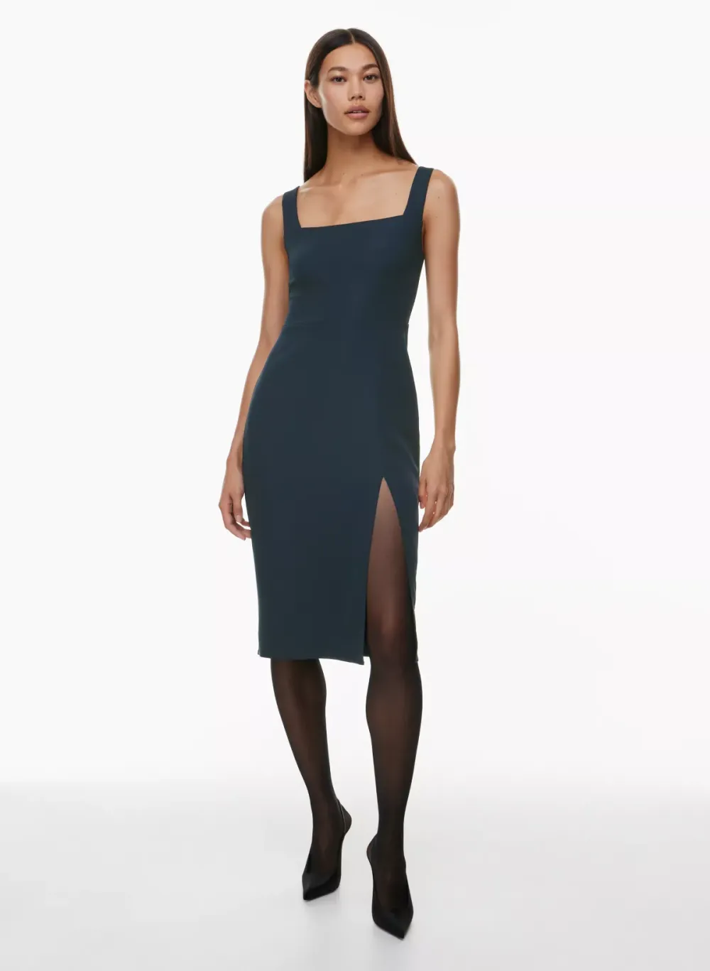 '90s slit midi dress