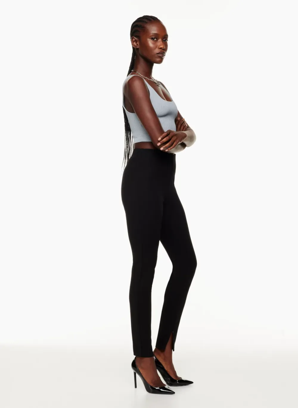 sculpt knit squareneck cropped tank