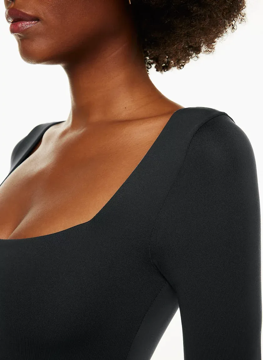 contour squareneck longsleeve romper