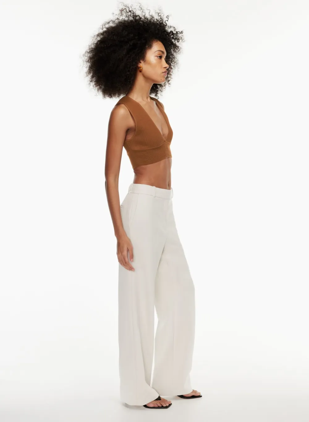 sculpt knit deep v tank