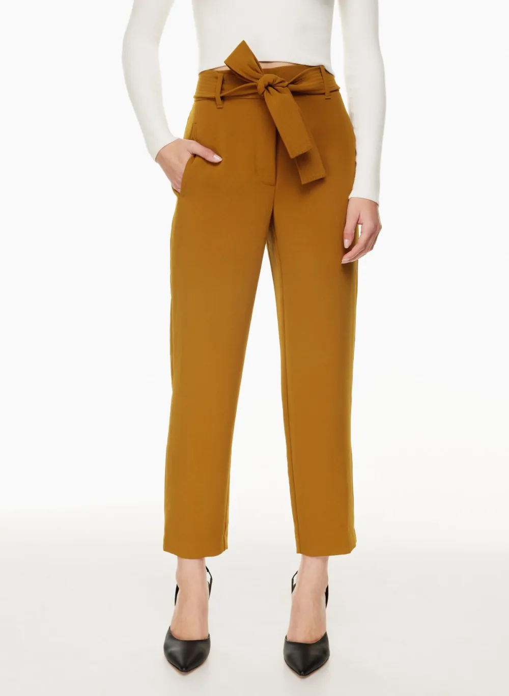 tie-front pant