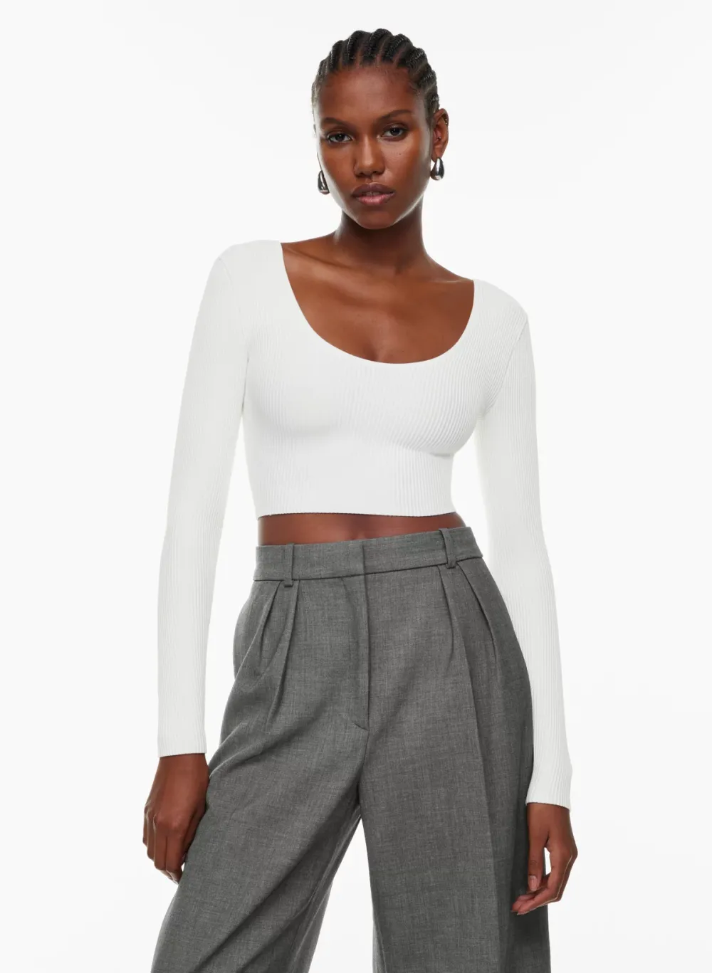 sculpt knit scoopneck longsleeve