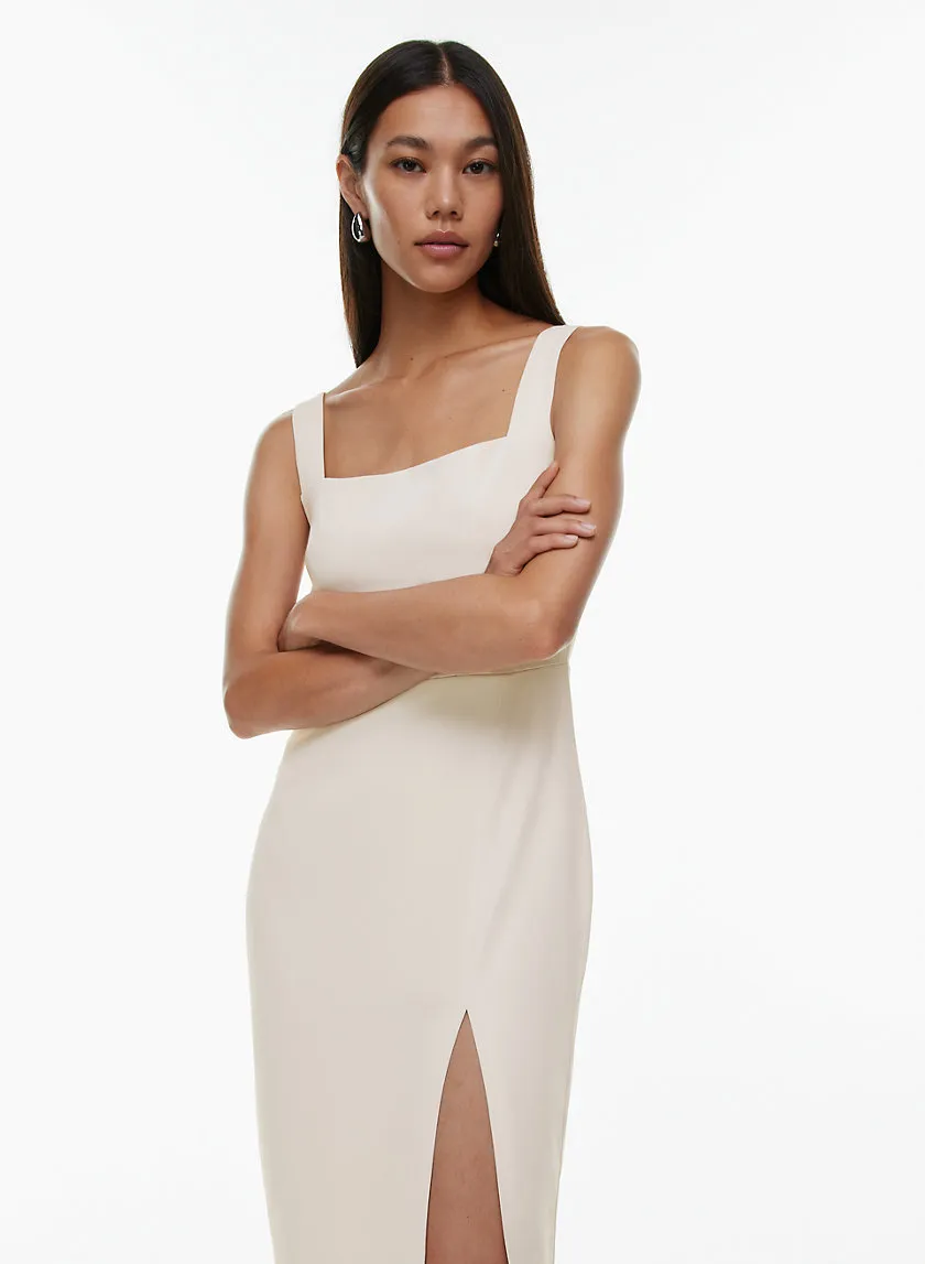 '90s slit midi dress