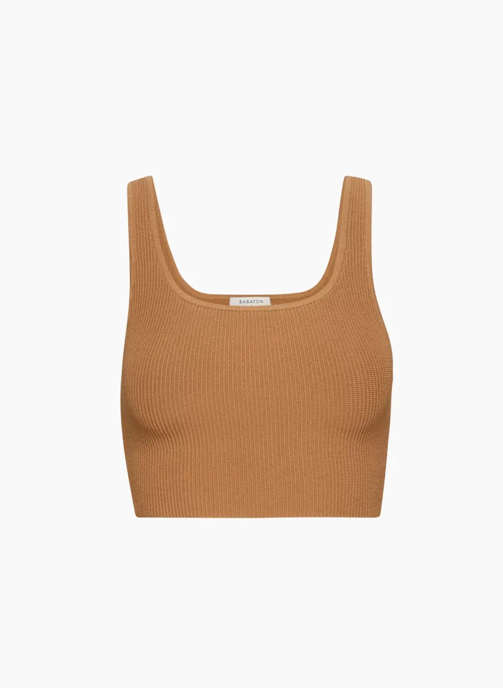 sculpt knit squareneck cropped tank
