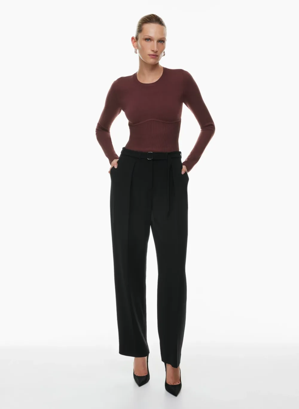 sculpt knit empire longsleeve