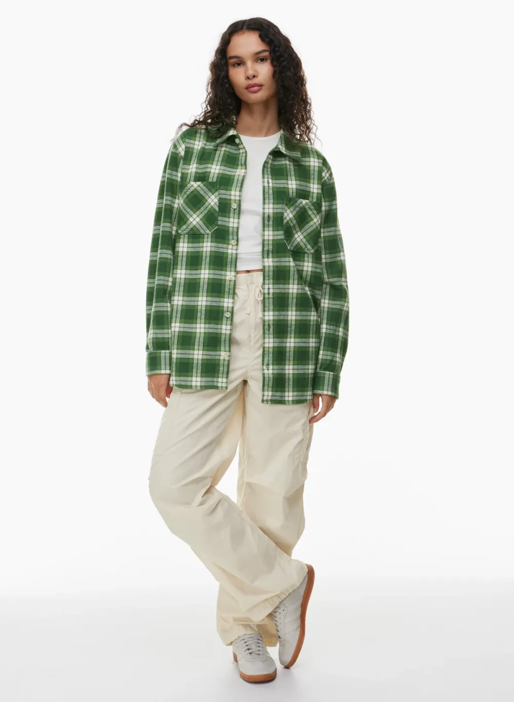 plaid oversized shirt