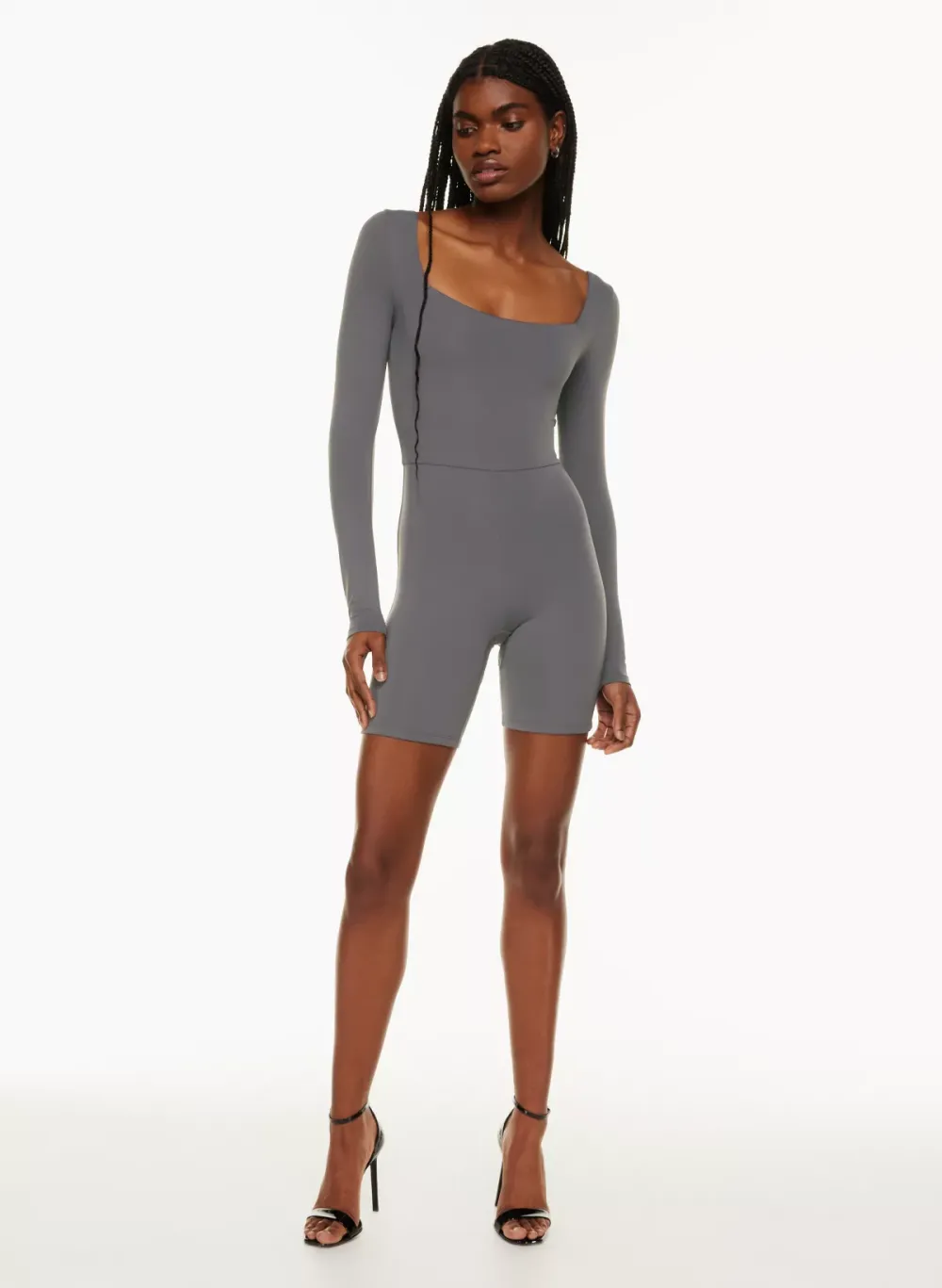 contour squareneck longsleeve romper