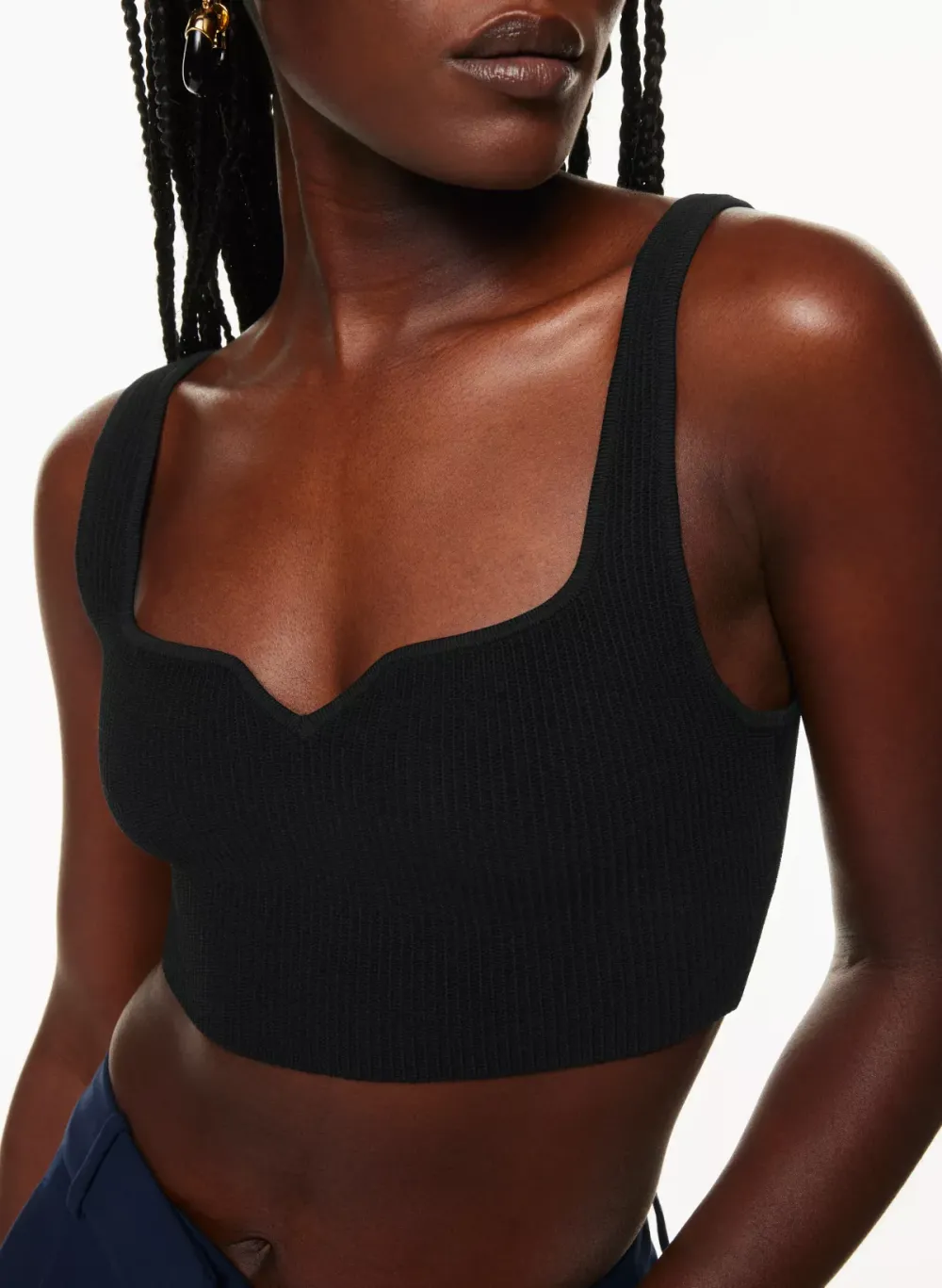 sculpt knit notch tank