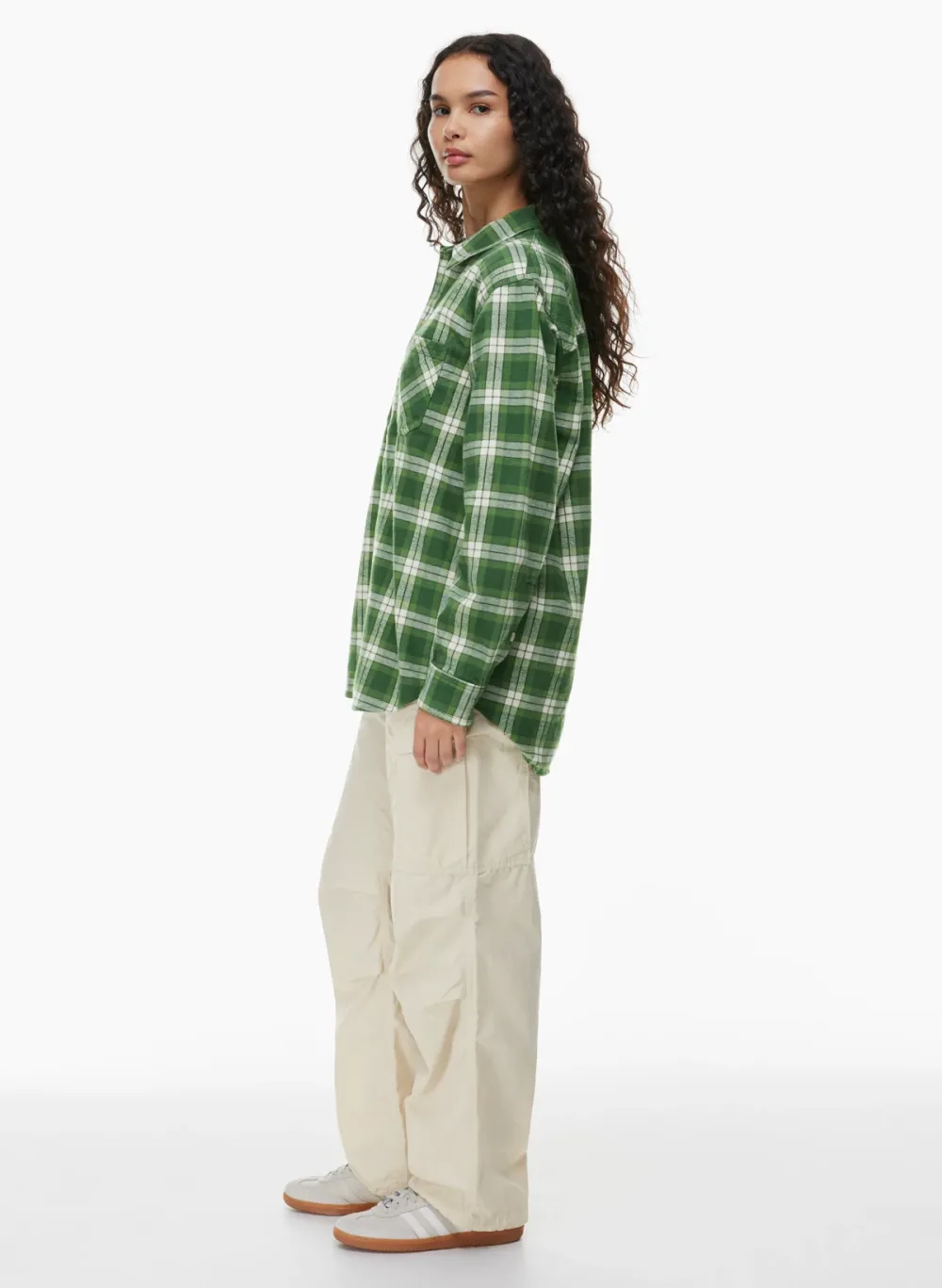 plaid oversized shirt