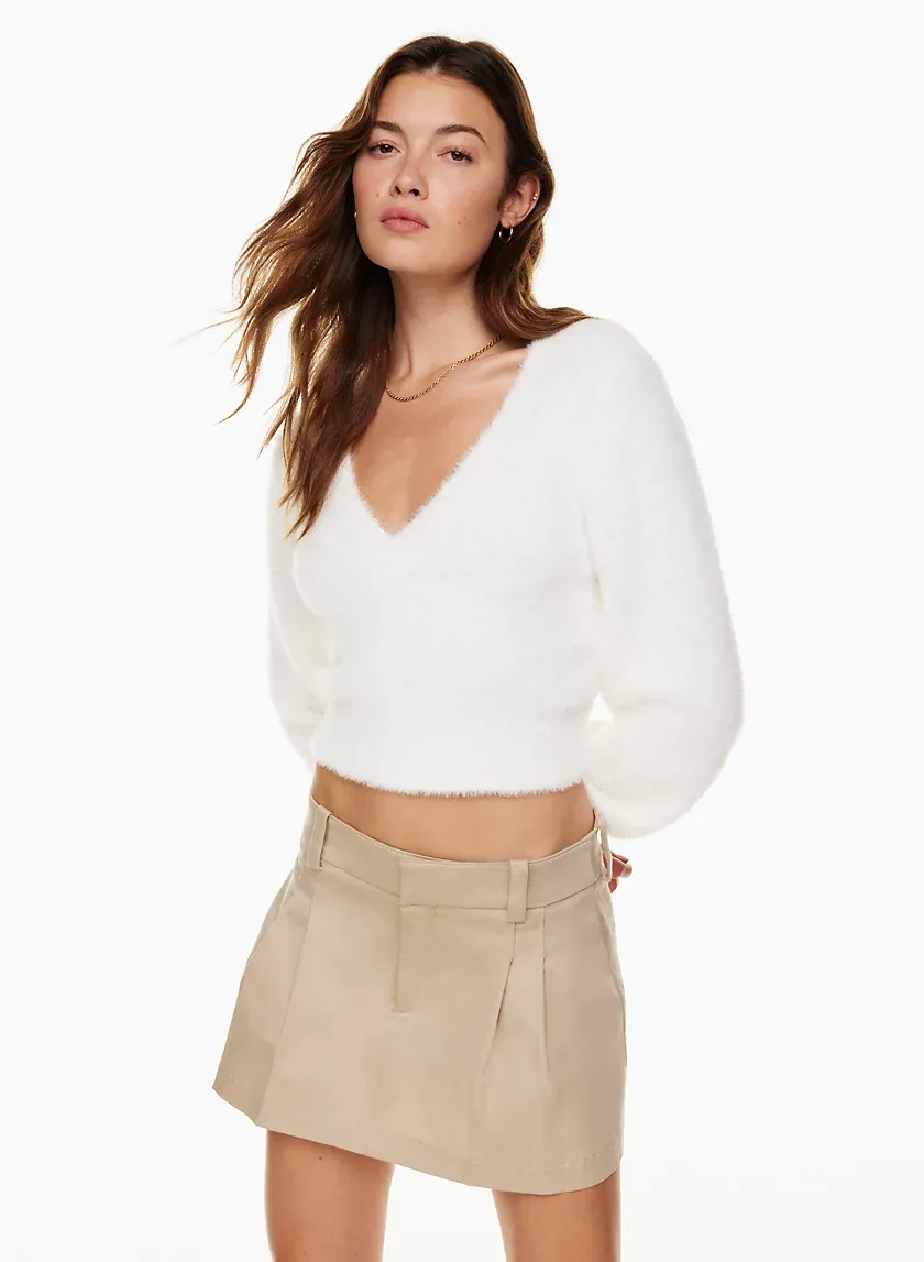 kitten v-neck sweater