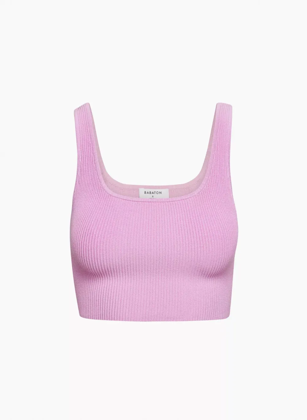 sculpt knit squareneck cropped tank