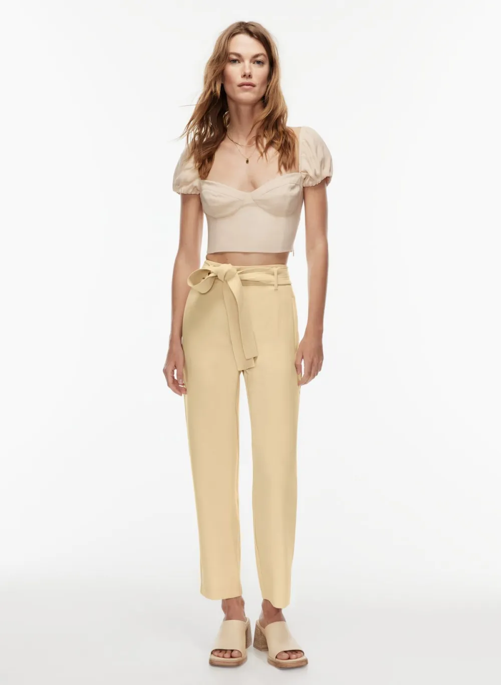 tie-front pant