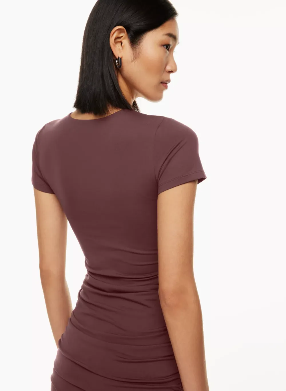 contour ruched mini dress