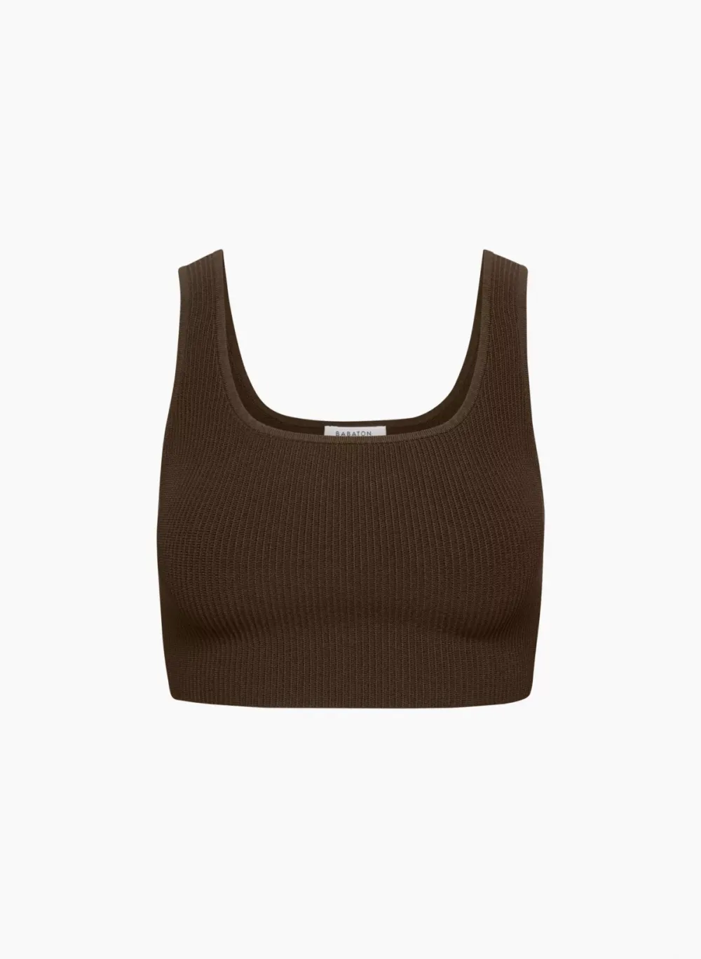 sculpt knit squareneck cropped tank