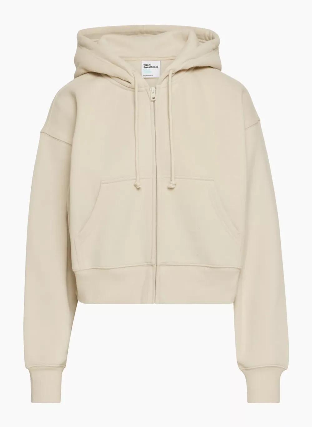 cozy fleece boyfriend boxy zip hoodie