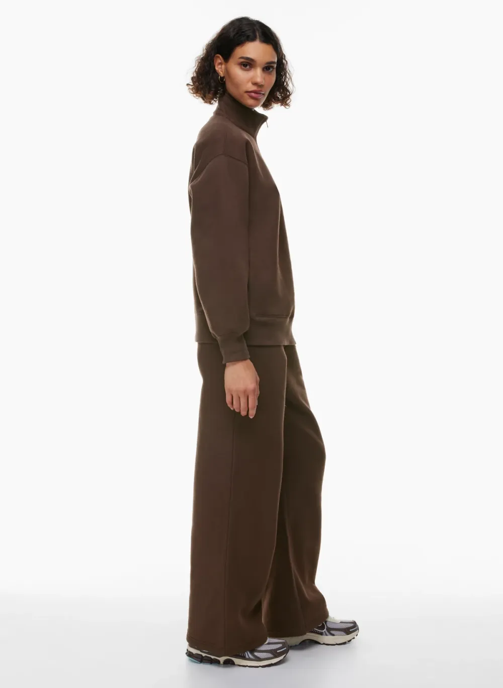 cozy fleece boyfriend 1/4 zip sweatshirt