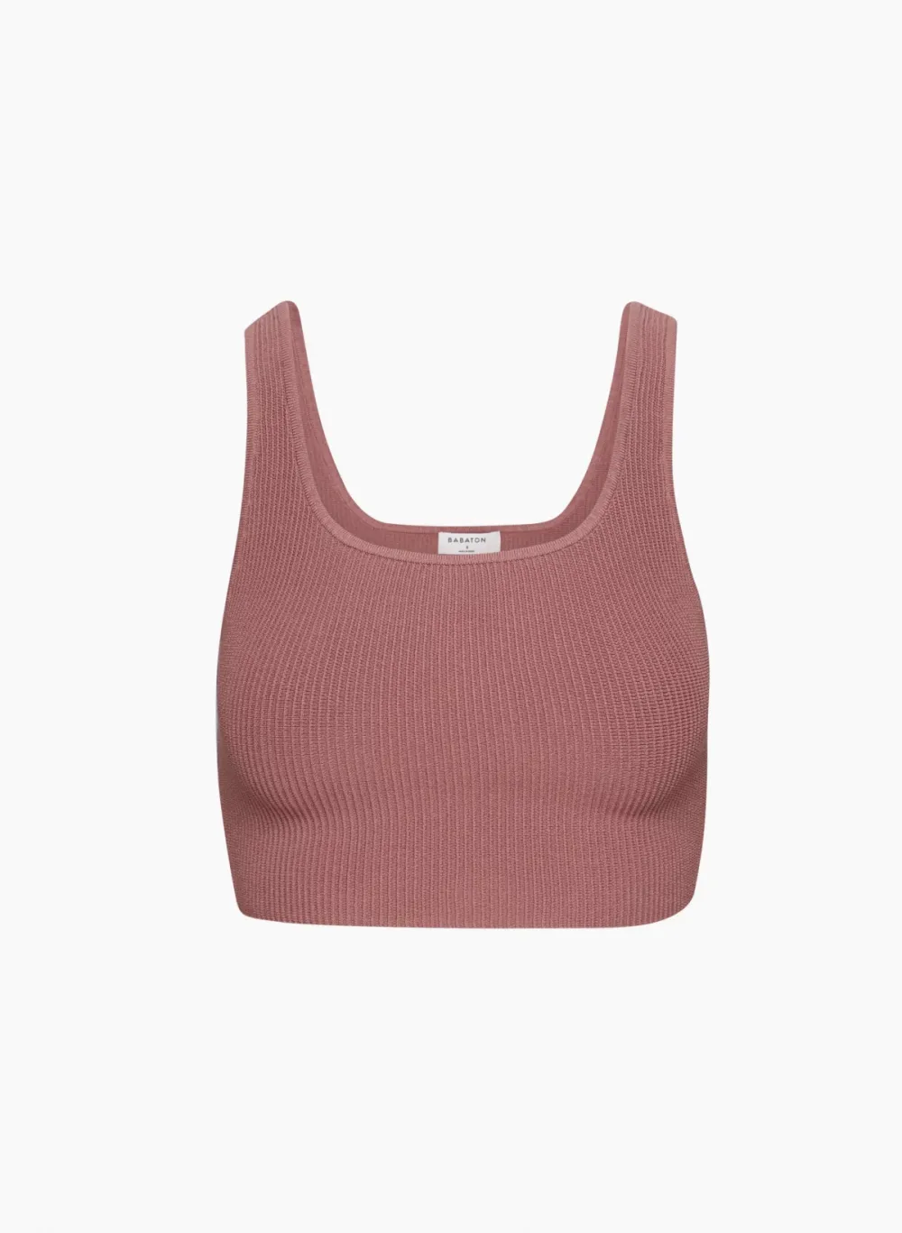 sculpt knit squareneck cropped tank