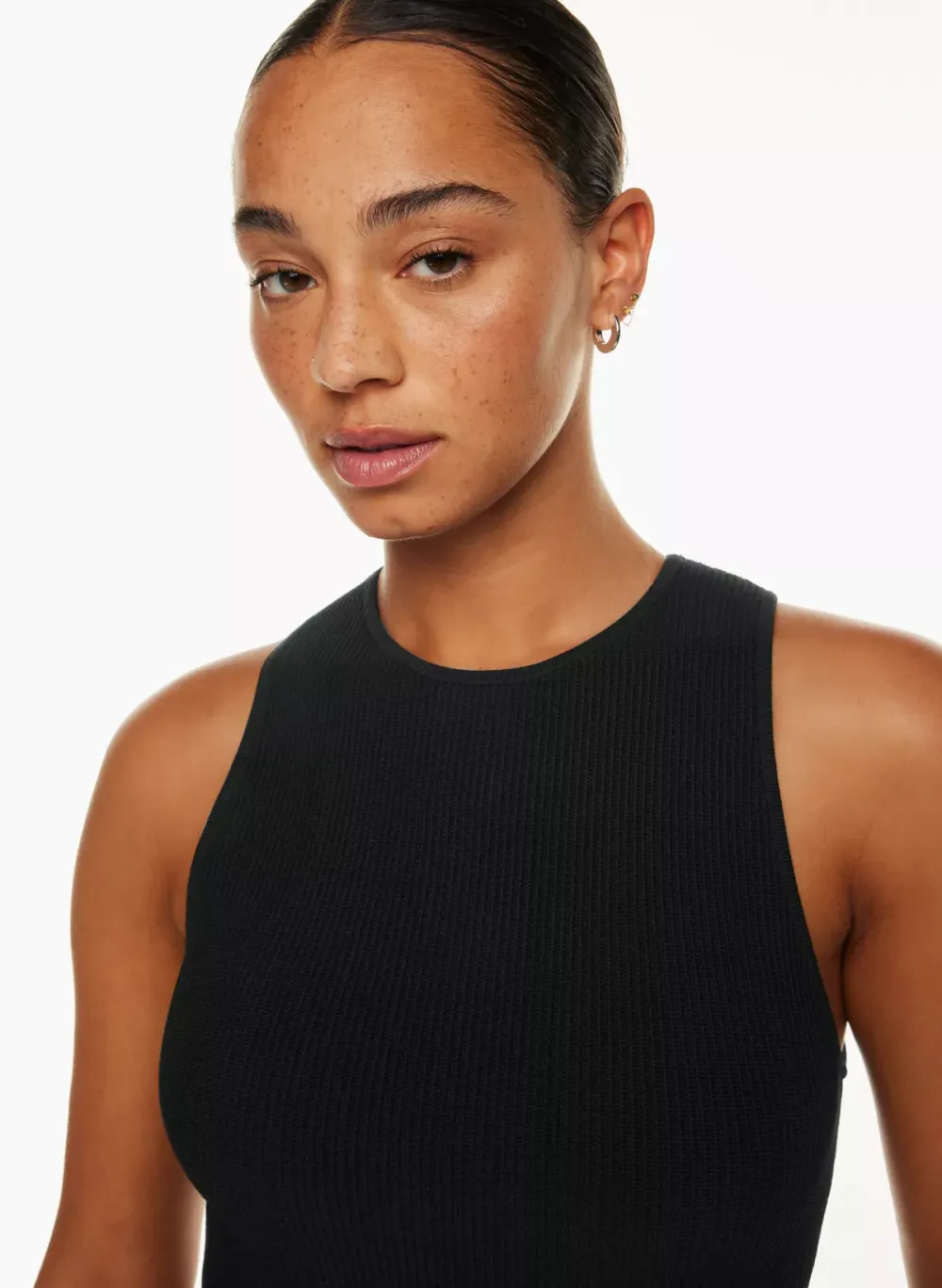 sculpt knit racer mini dress