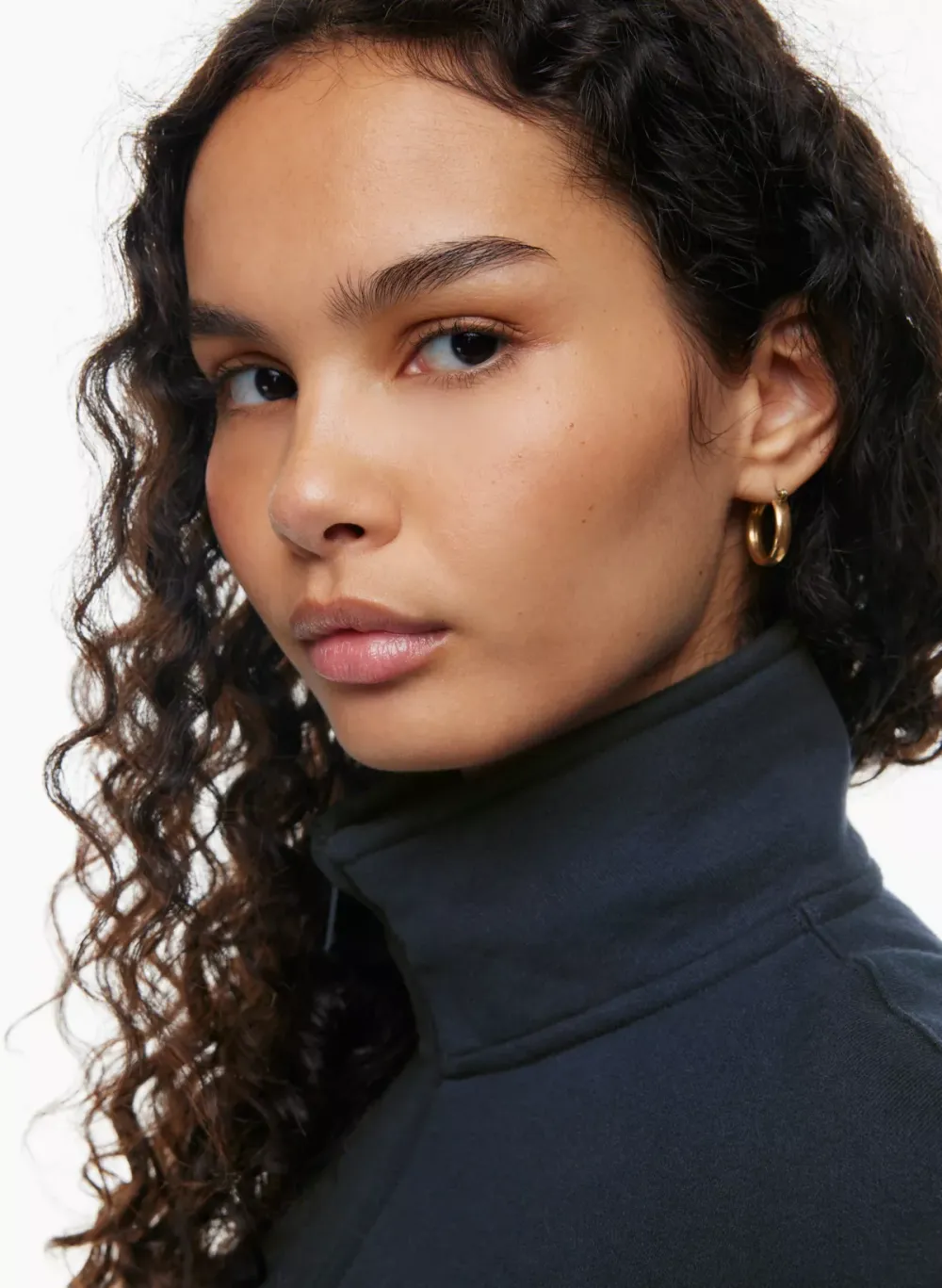 cozy fleece boyfriend 1/4 zip sweatshirt