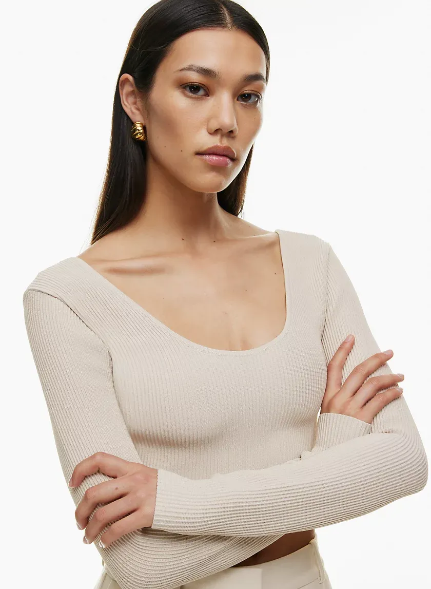 sculpt knit scoopneck longsleeve