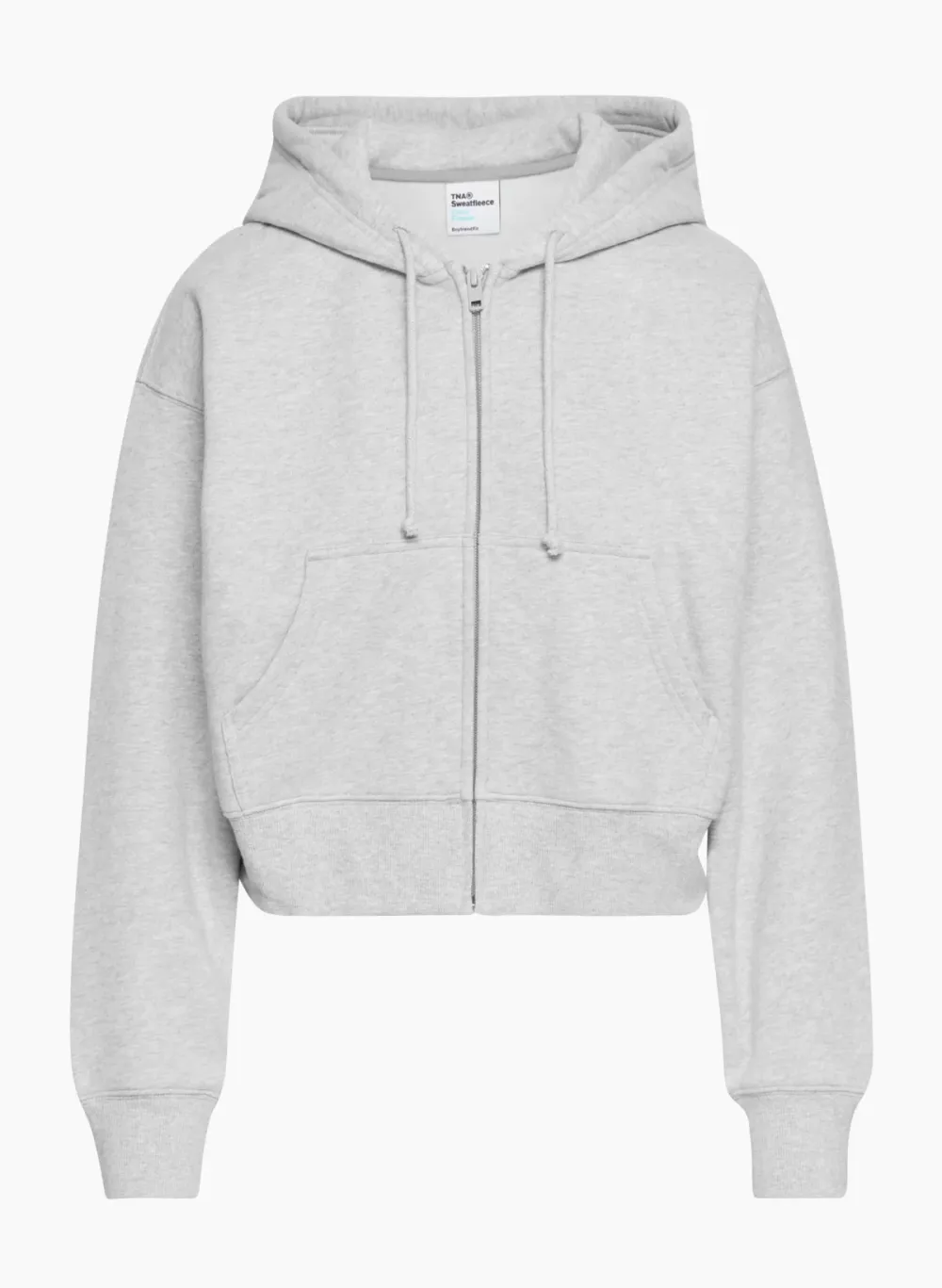 cozy fleece boyfriend boxy zip hoodie