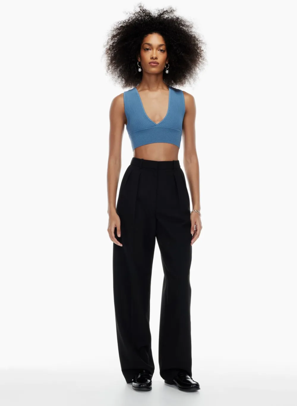 sculpt knit deep v tank