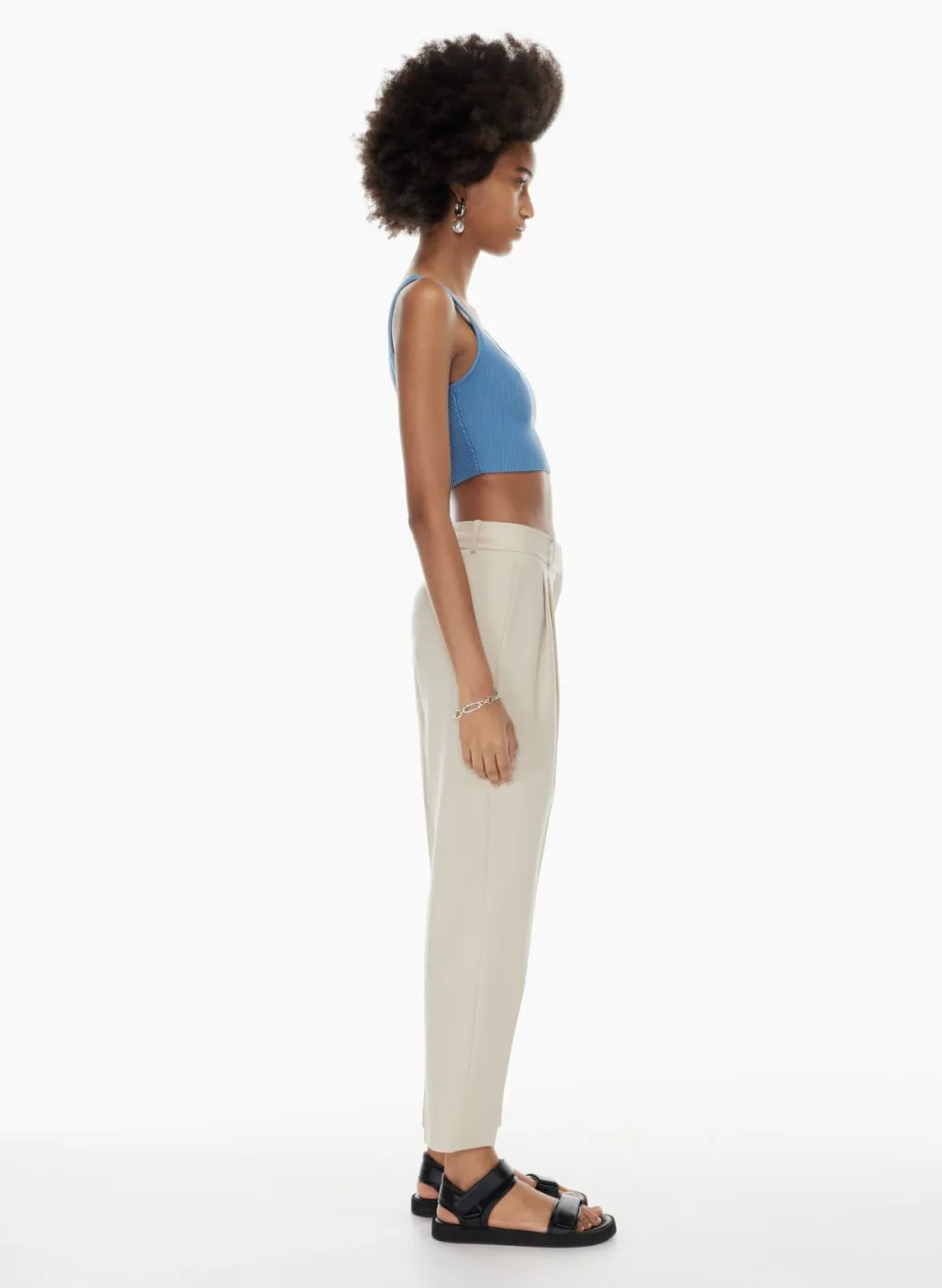 sculpt knit squareneck cropped tank