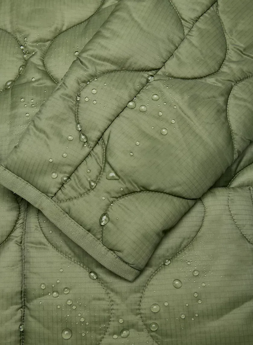 evergreen quilted jacket