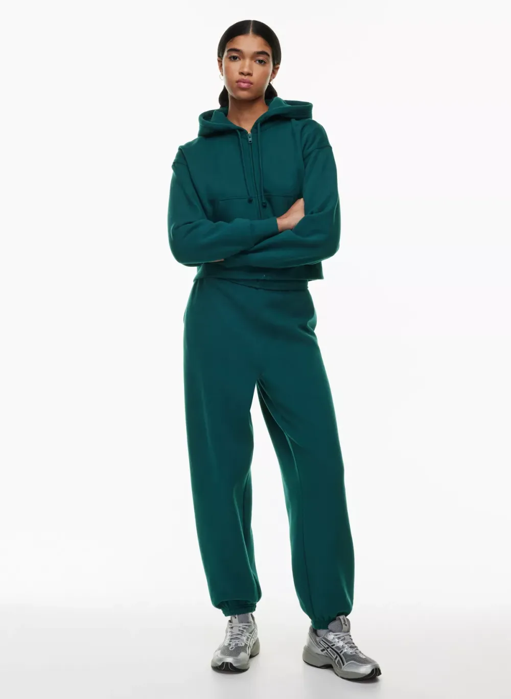 cozy fleece boyfriend boxy zip hoodie