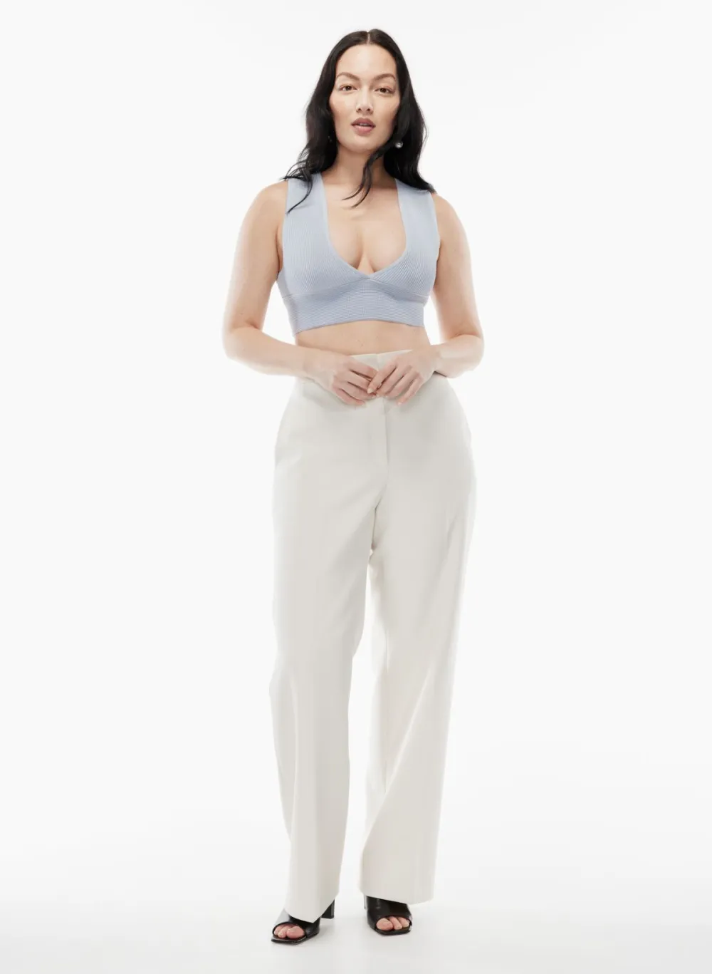 sculpt knit deep v tank