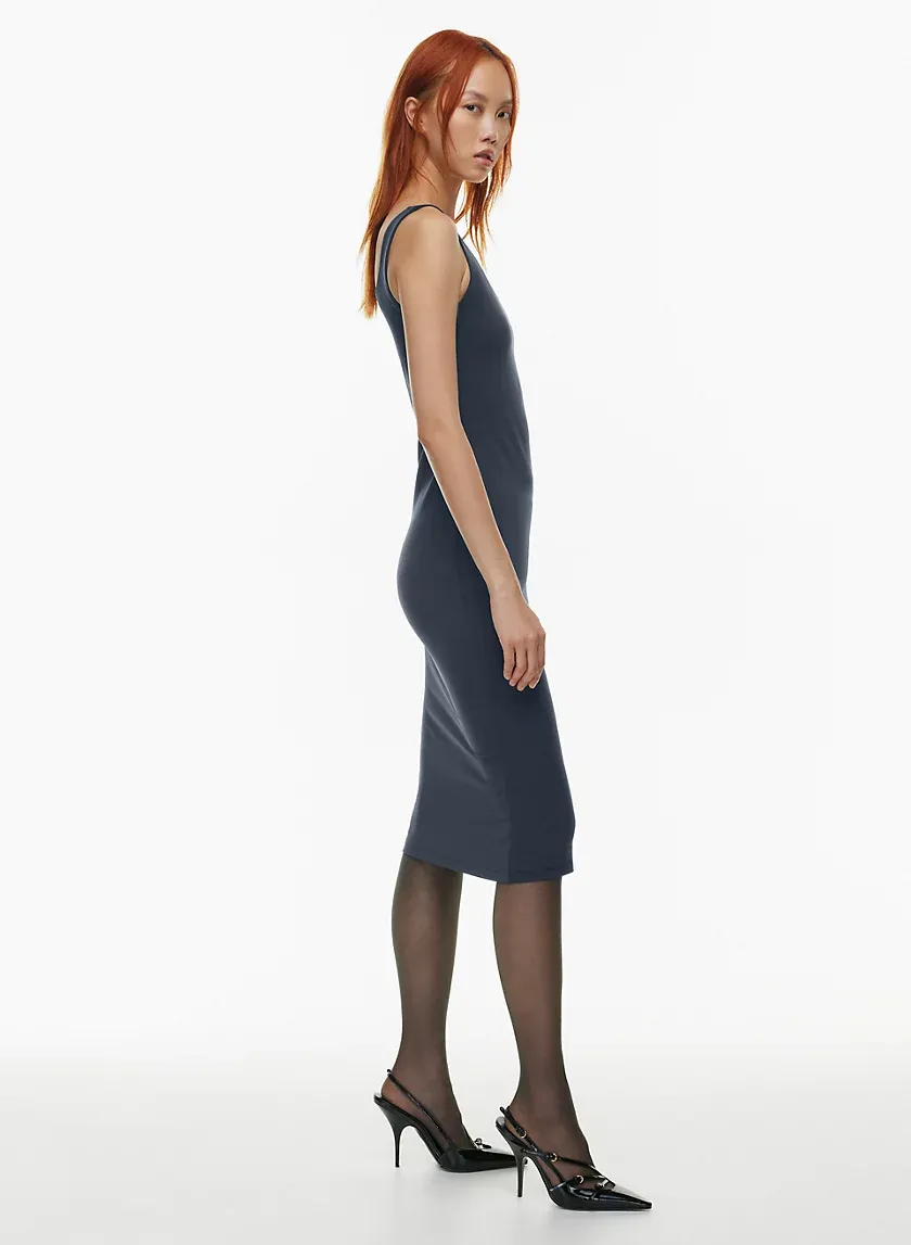 contour squareneck midi dress