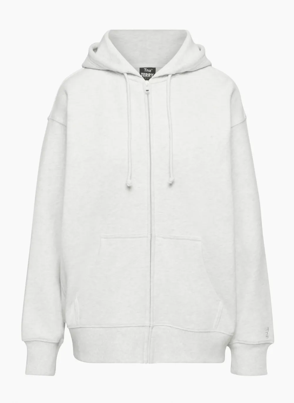 terry fleece boyfriend zip hoodie