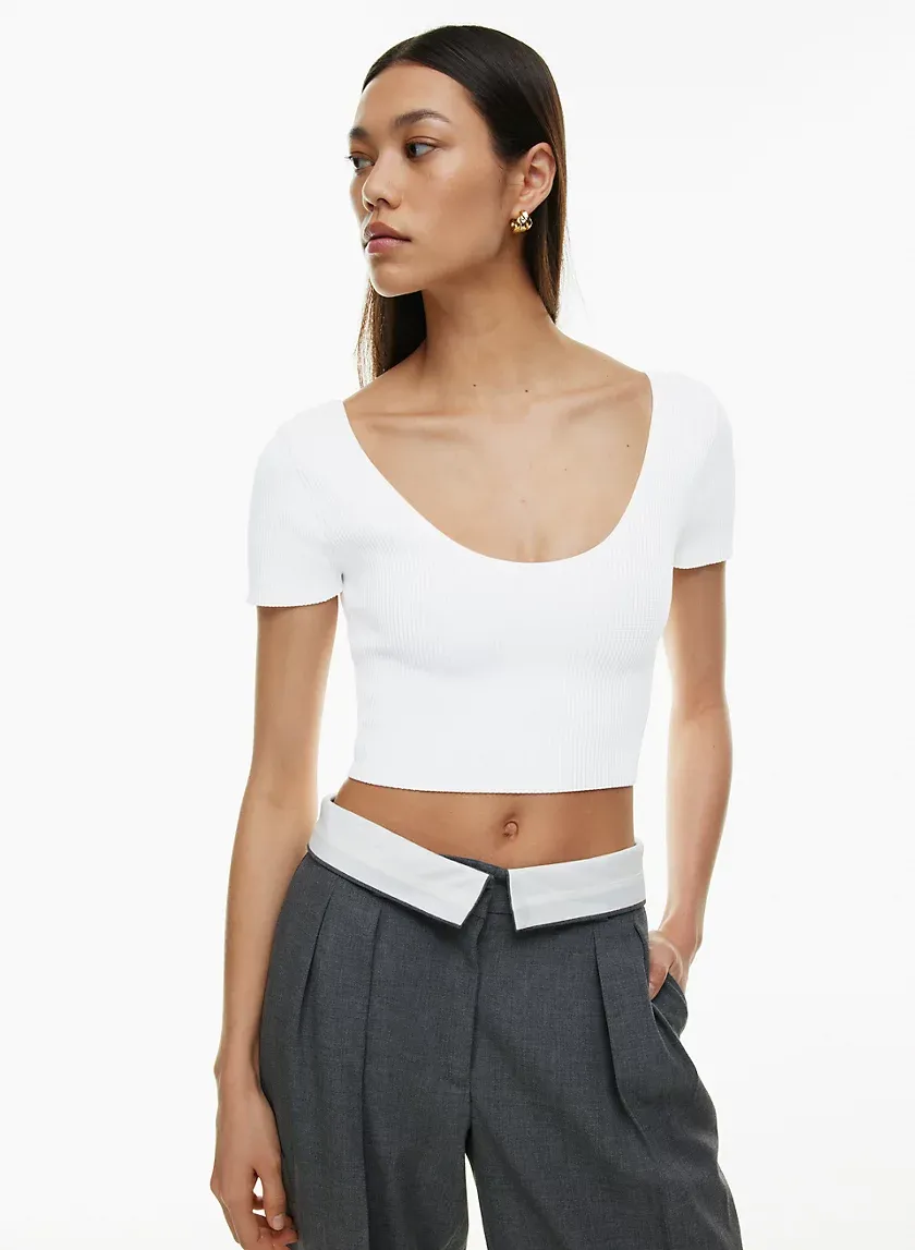 sculpt knit scoopneck top