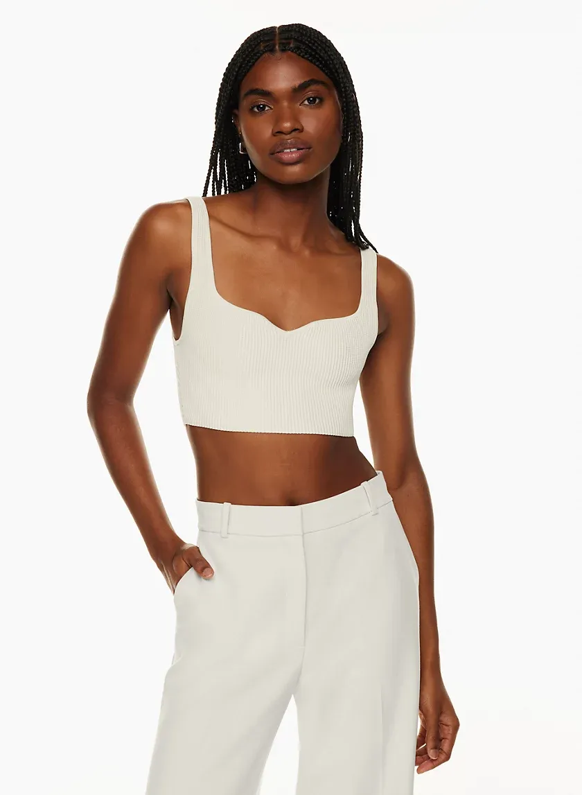 sculpt knit notch tank