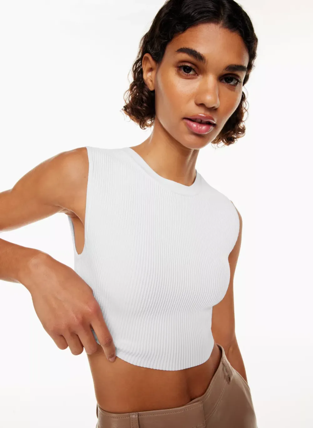 sculpt knit muscle cropped tank