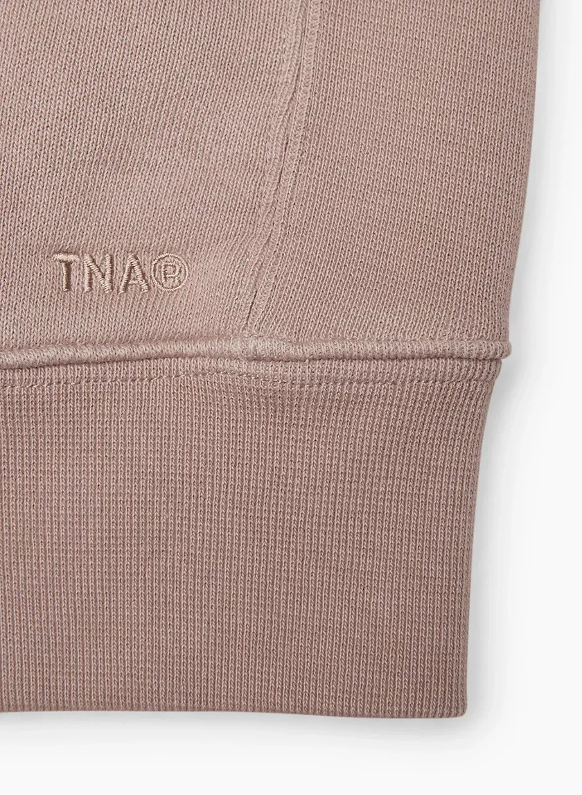 bubble fleece boyfriend zip hoodie