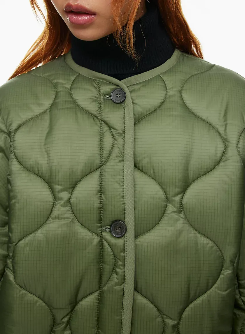evergreen quilted jacket
