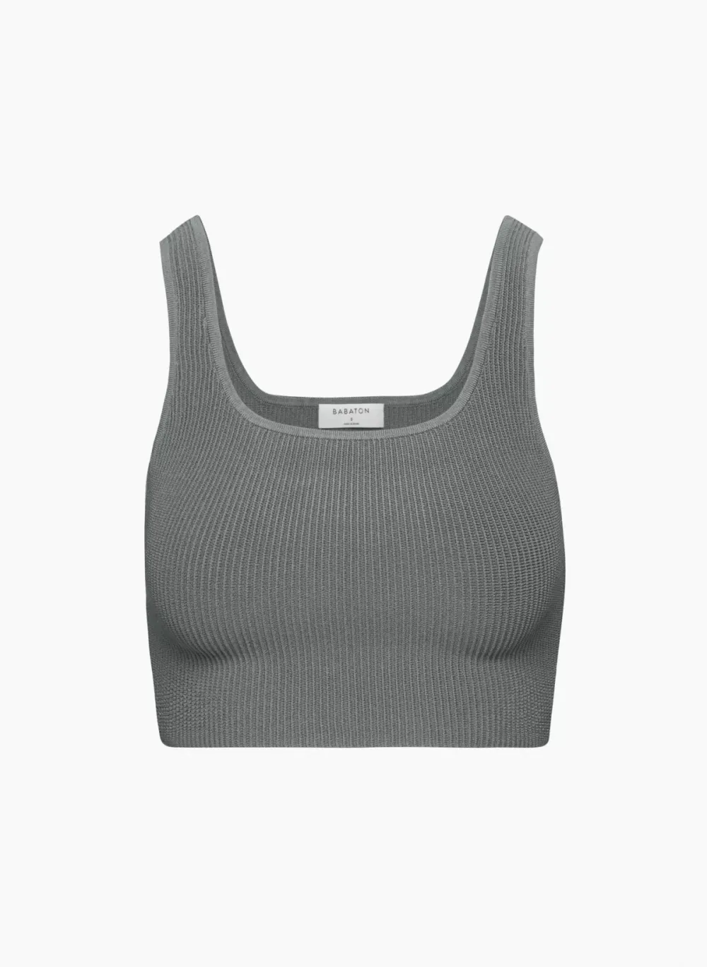 sculpt knit squareneck cropped tank
