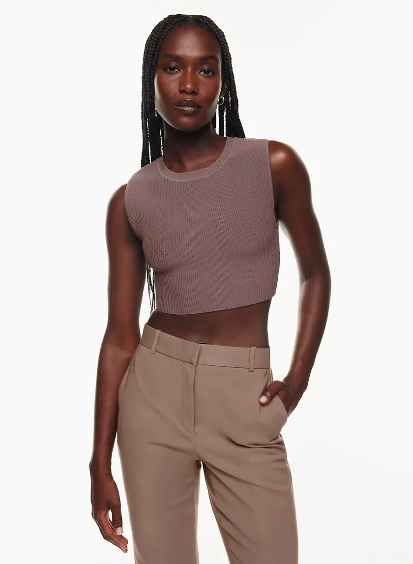 sculpt knit muscle cropped tank