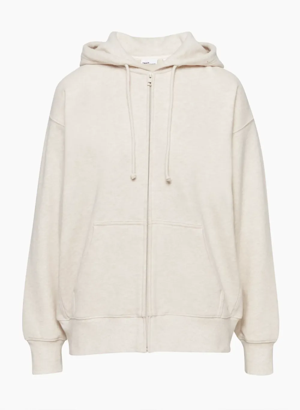 terry fleece boyfriend zip hoodie