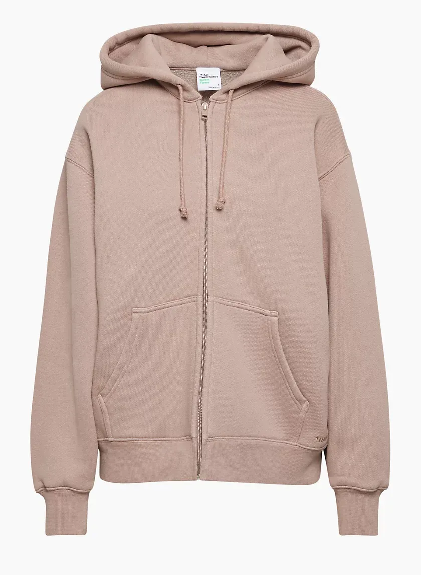 bubble fleece boyfriend zip hoodie