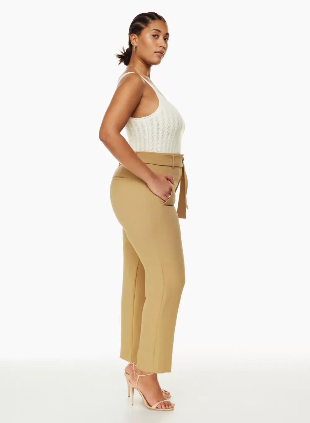 tie-front pant