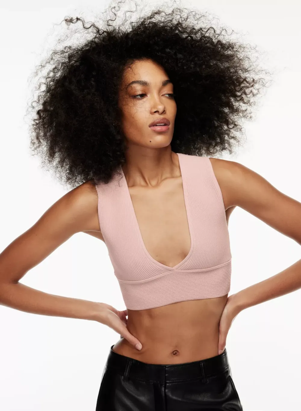 sculpt knit deep v tank